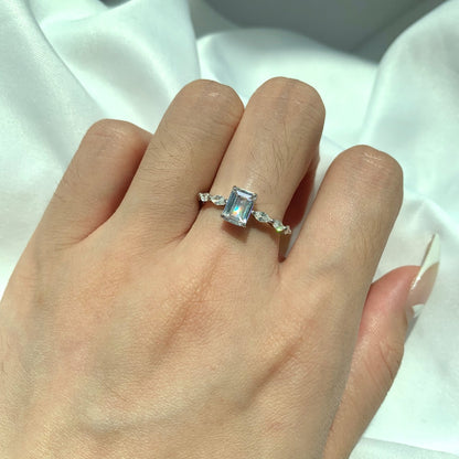 [Noble Jewelry]1.0 Carat Dainty Resplendent Radiant Cut Daily Ring