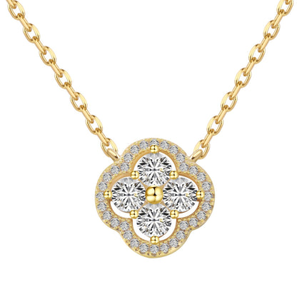 [Noble Jewelry]Exquisite Necklace With Four-Leaf Clover Flower Design