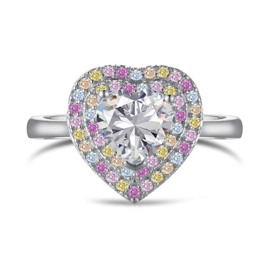 [Noble Jewelry]Delicate Ebullient Heart Shape Wedding Ring