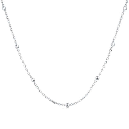 [Noble Jewelry]Small Bead Clavicle Chain Simple Necklace