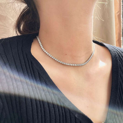 [Noble Jewelry]Elegant Tennis Chain Necklace