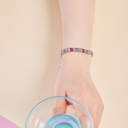 [Noble Jewelry]Sparkling Exquisite Multi Cut Party Bracelet