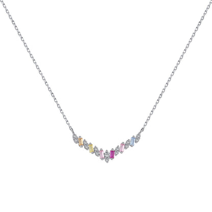 [Noble Jewelry]Dazzling Rainbow Necklace