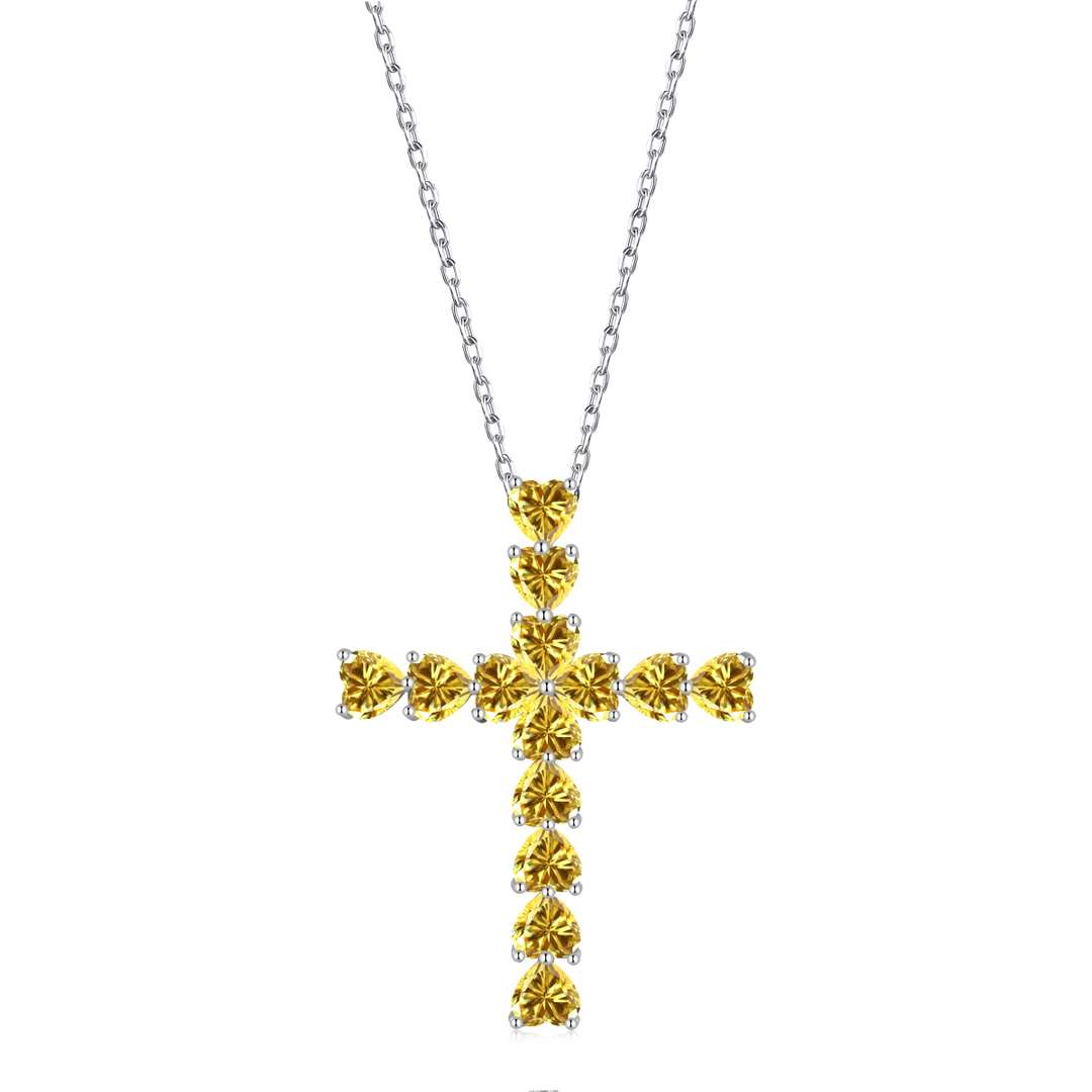 [Noble Jewelry]Radiant Cross Shape Necklace