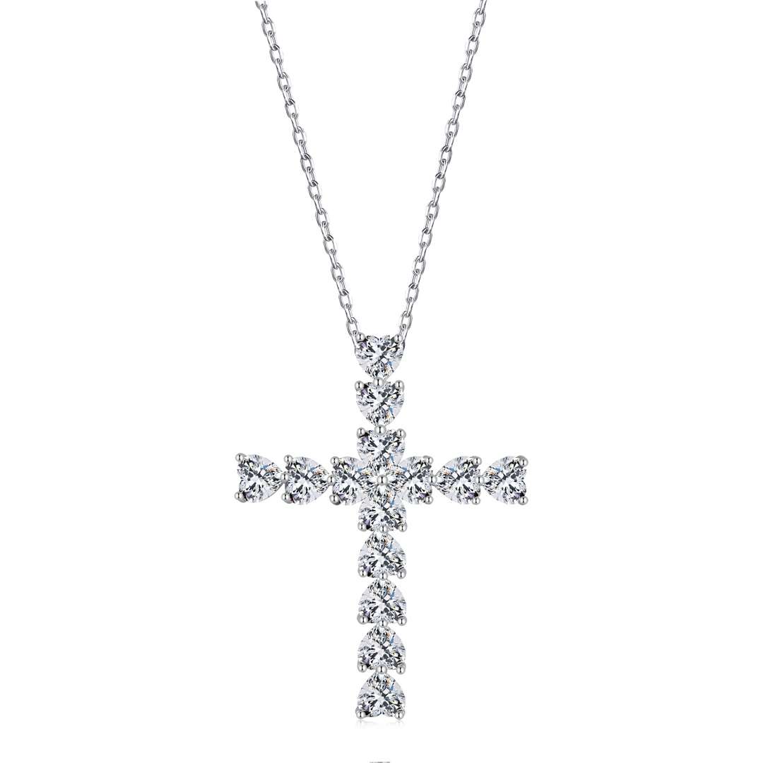 [Noble Jewelry]Radiant Cross Shape Necklace