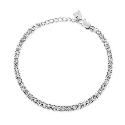 [Noble Jewelry]Sparkling Round Cut Daily Bracelet