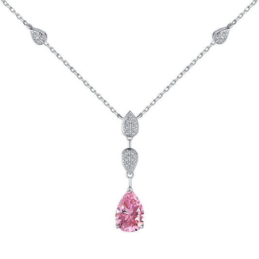 [Noble Jewelry]Dazzling Pear Cut Necklace