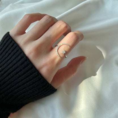 [Noble Jewelry]Eternity Moon & Star Ring