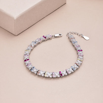 [Noble Jewelry]Unique Colorful Flower Shape Daily Bracelet