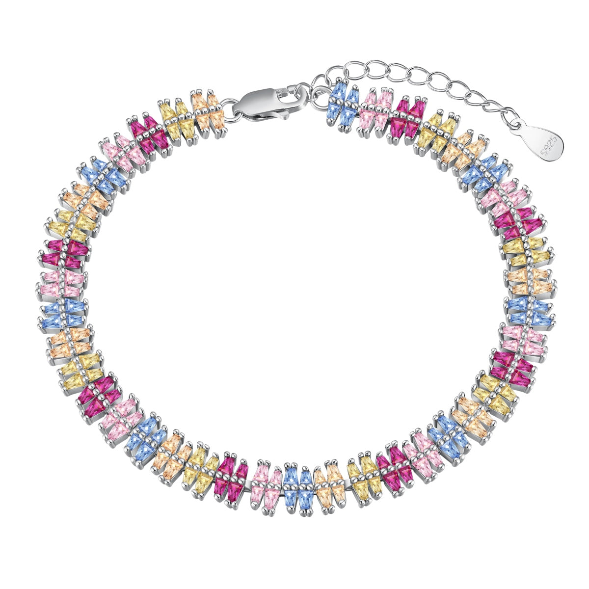 [Noble Jewelry]Sparkling Exquisite Multi Cut Party Bracelet