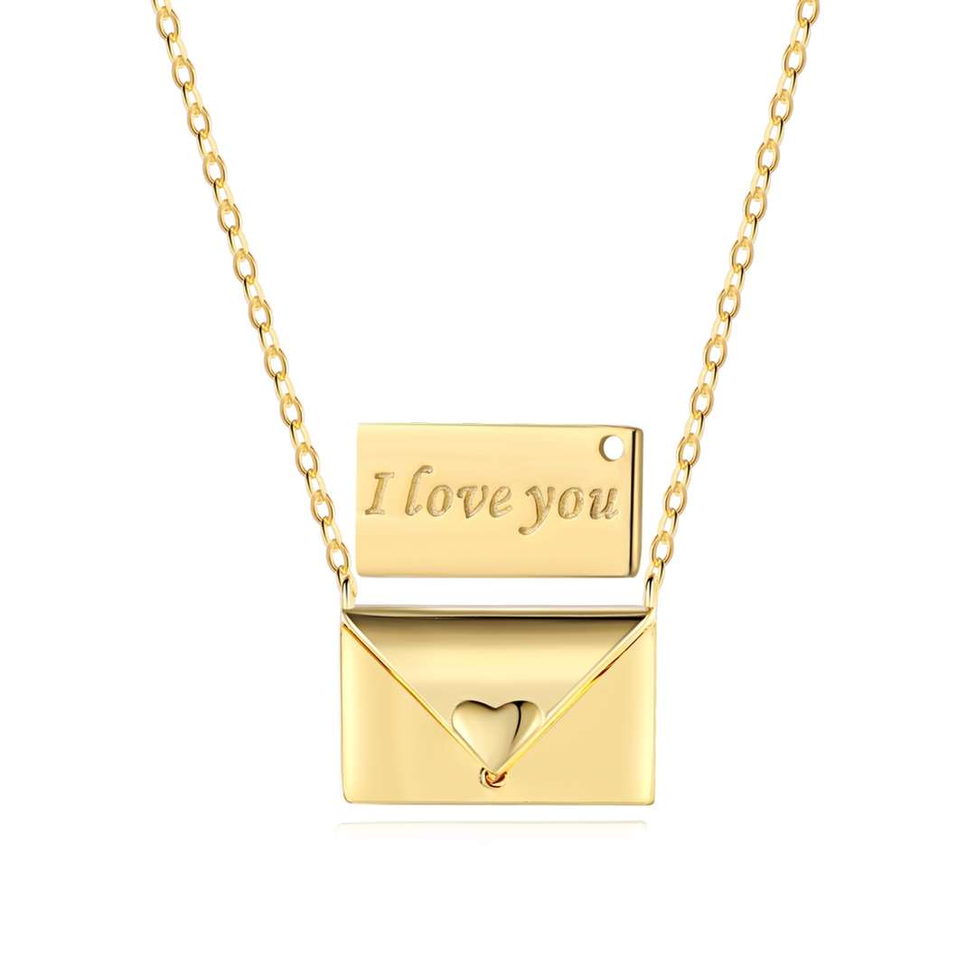 [Noble Jewelry]Envelope Heart Shape Mother's Day Necklace