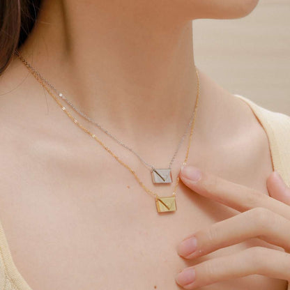 [Noble Jewelry]Envelope Heart Shape Mother's Day Necklace