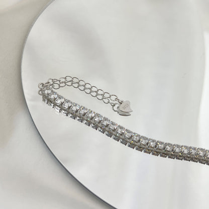 [Noble Jewelry]Sparkling Round Cut Daily Bracelet