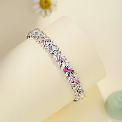 [Noble Jewelry]Dazzling Unique Multi Shape Daily Bracelet