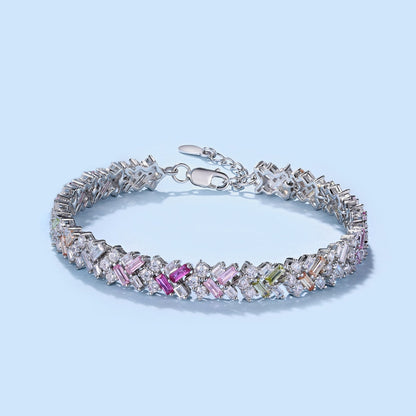 [Noble Jewelry]Dazzling Unique Multi Shape Daily Bracelet