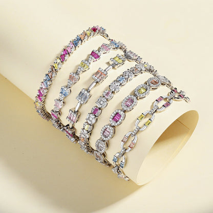 [Noble Jewelry]Exquisite Ornate Emerald Cut Daily Bracelet