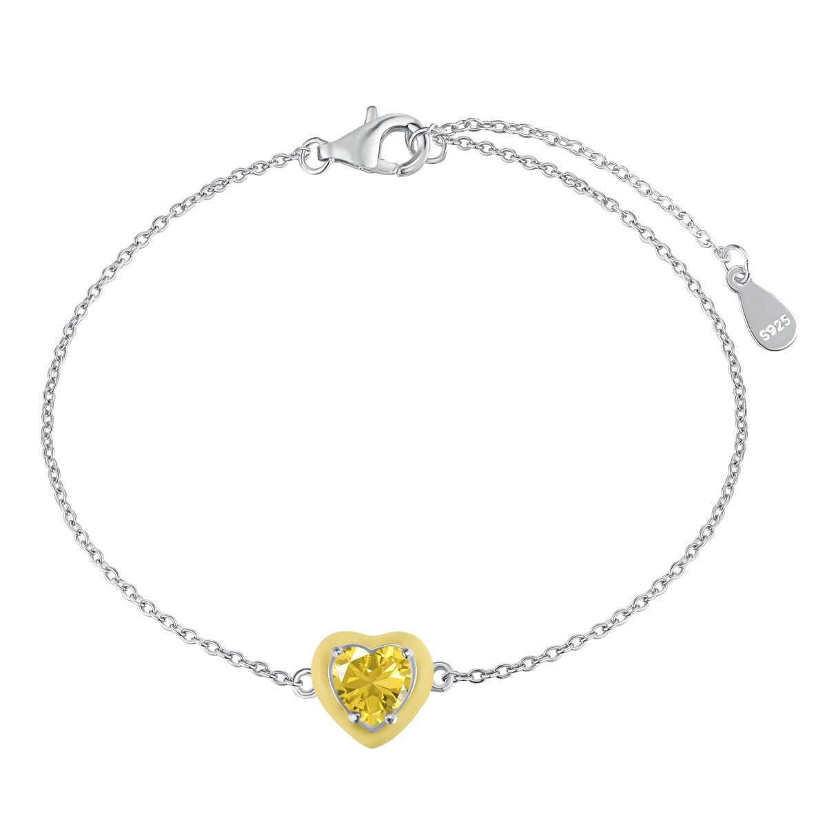 [Noble Jewelry]Sparkling Romantic Heart Shape Lover Bracelet