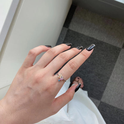 [Noble Jewelry]Radiant Colorful Multi Cut Daily Ring