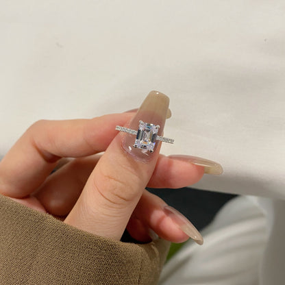 [Noble Jewelry]2.0 Carat Scintillating Ornate Radiant Cut Party Ring