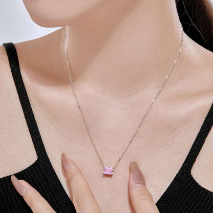 [Noble Jewelry]Luxurious Square Shape Colorful Necalack