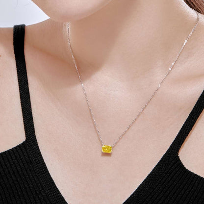 [Noble Jewelry]Luxurious Square Shape Colorful Necalack