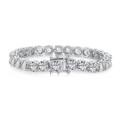 [Noble Jewelry]0.75 Carat Dazzling Round Cut Wedding Bracelet