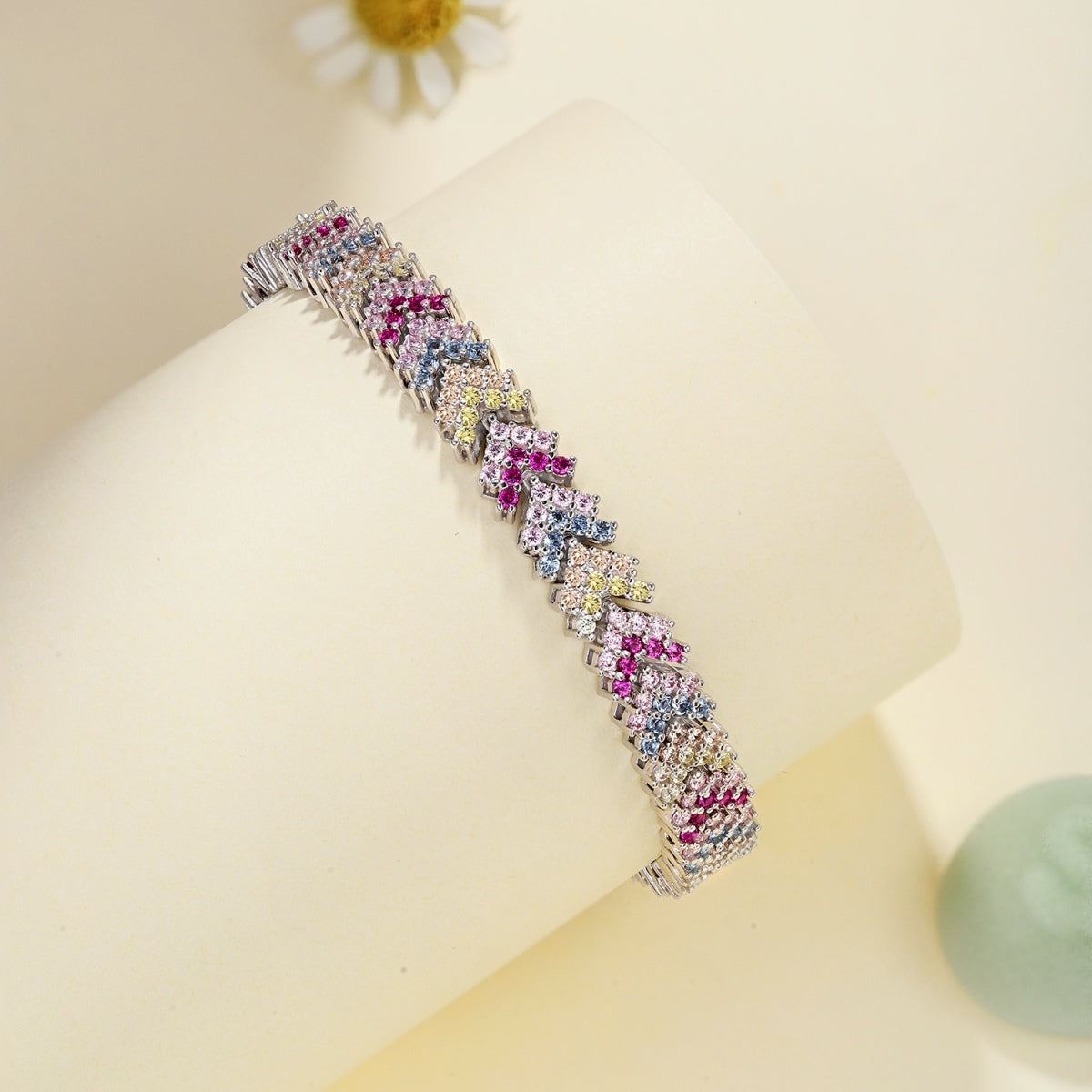 [Noble Jewelry]Ornate Sparkling Round Cut Party Bracelet