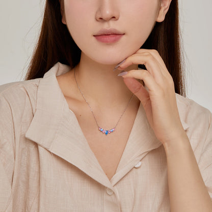 [Noble Jewelry]Dainty Colorful Heart Necklace