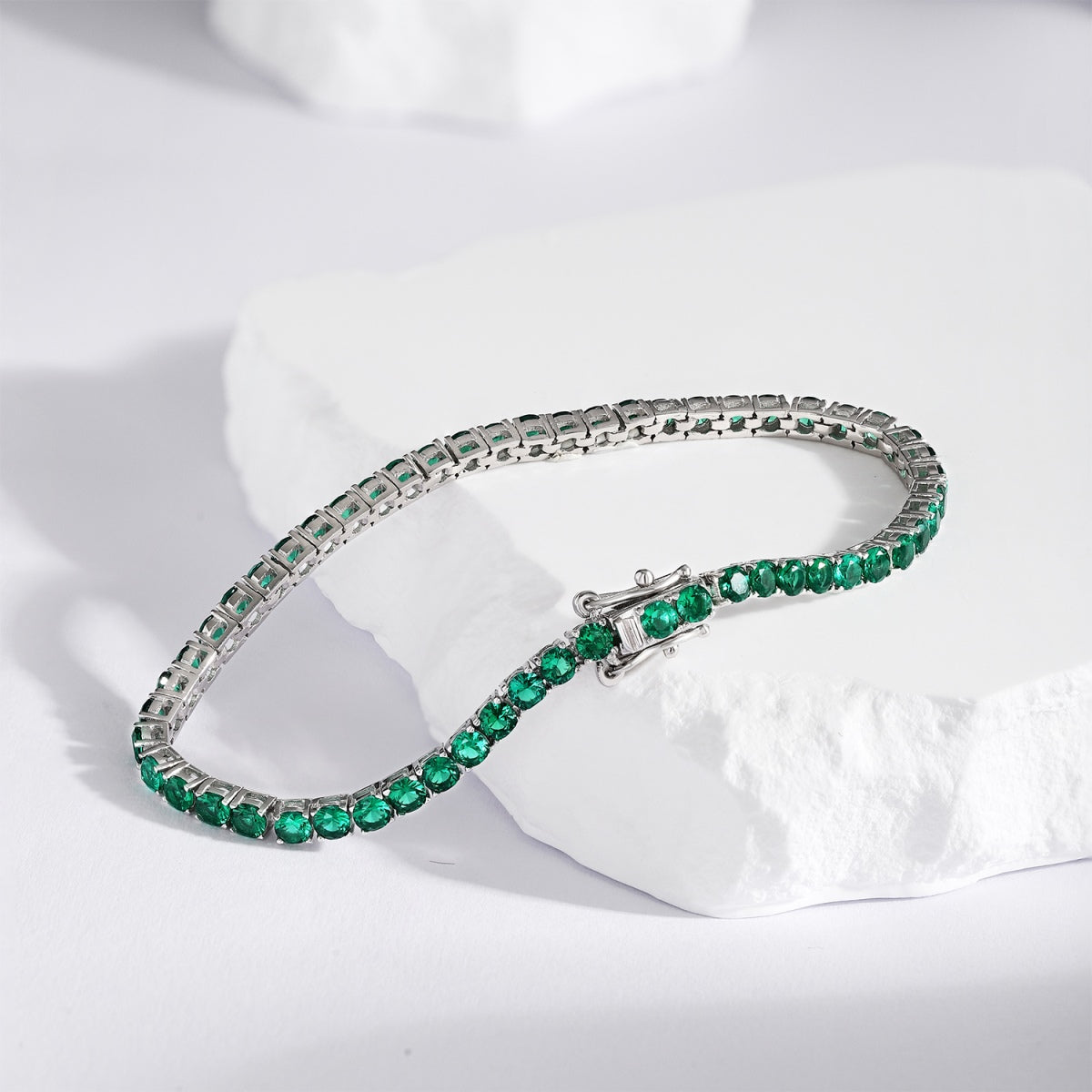 [Noble Jewelry]Radiant Colorful Round Cut Party Bracelet