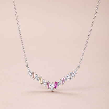 [Noble Jewelry]Dazzling Rainbow Necklace