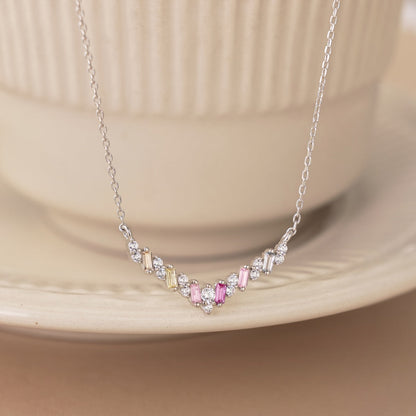 [Noble Jewelry]Dazzling Rainbow Necklace