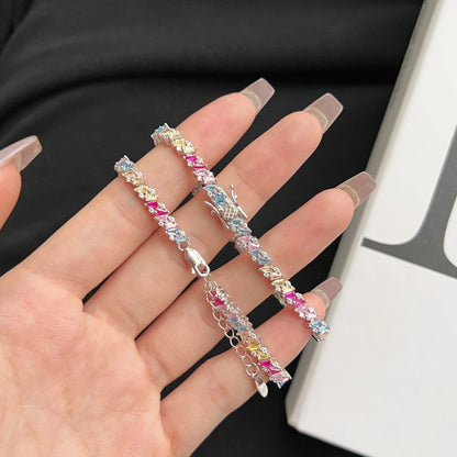 [Noble Jewelry]Ornate Sparkling Multi Cut Party Bracelet