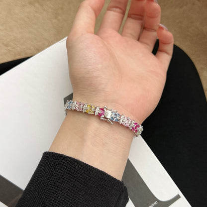 [Noble Jewelry]Delicate Colorful Multi Cut Party Bracelet