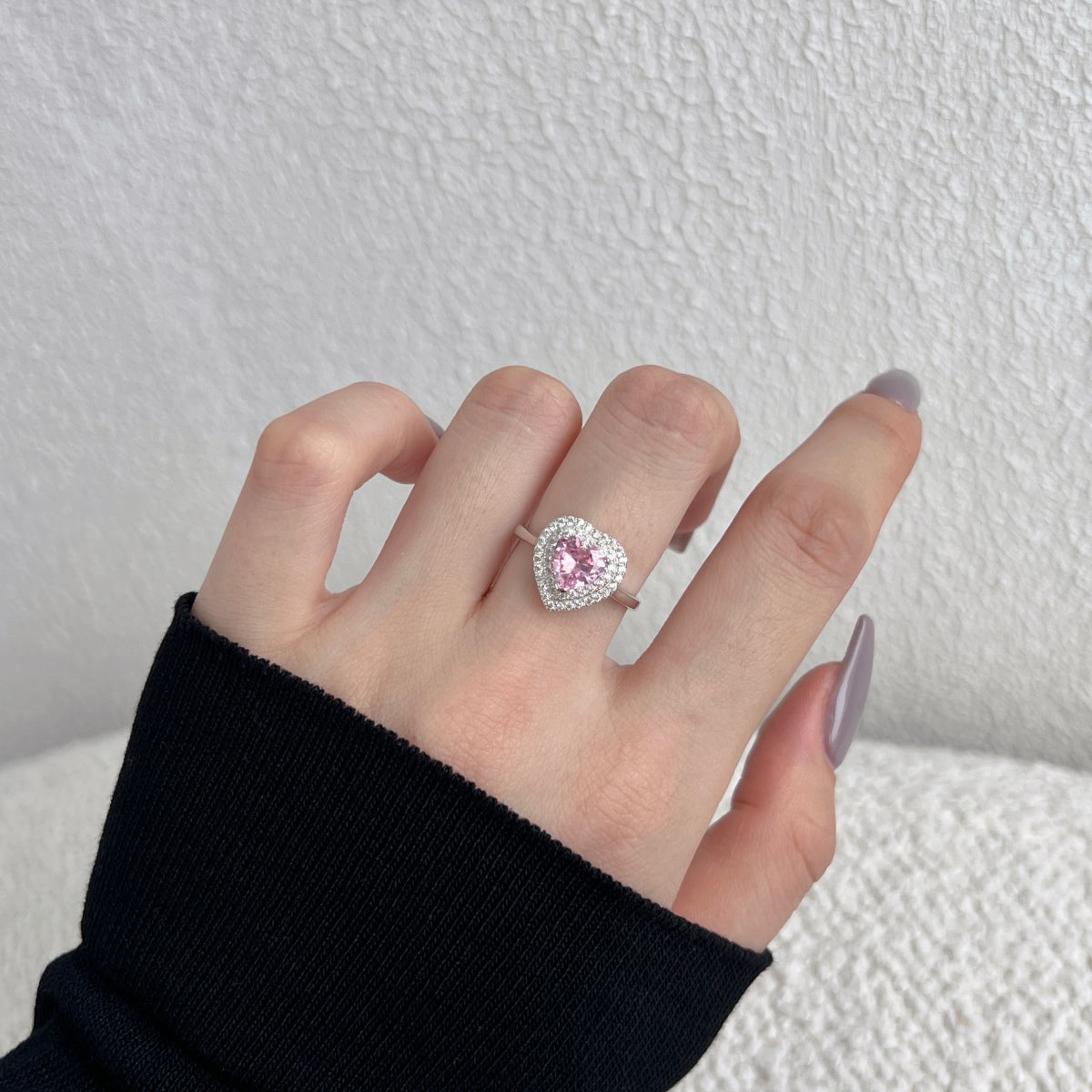 [Noble Jewelry]Delicate Ebullient Heart Shape Wedding Ring