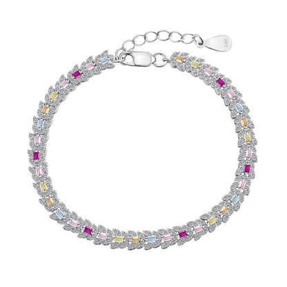 [Noble Jewelry]Delicate Colorful Multi Cut Daily Bracelet