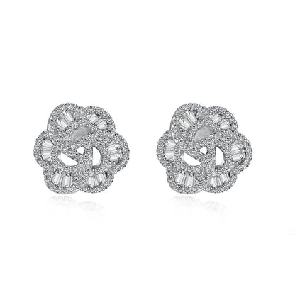 [Noble Jewelry]Exquisite Flower Shape Daily Earrings