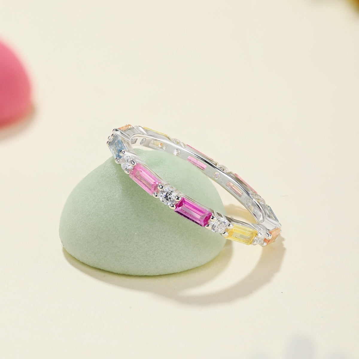 [Noble Jewelry]Lively In Shades Elegant Radiant Cut Daily Ring