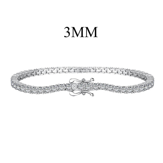 [Noble Jewelry]Dainty Charming Round Cut Tennis Bracelet