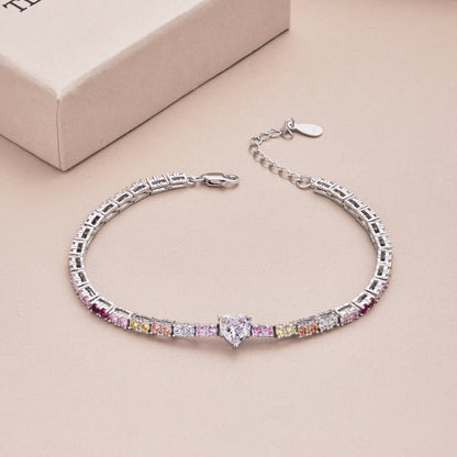 [Noble Jewelry]Delicate Romantic Heart Shape Lover Bracelet