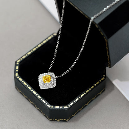 [Noble Jewelry]Sparkling Asscher Cut Necklace