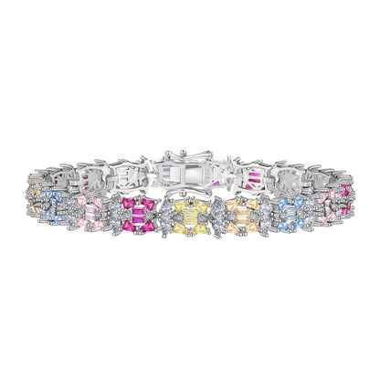 [Noble Jewelry]Delicate Colorful Multi Cut Party Bracelet